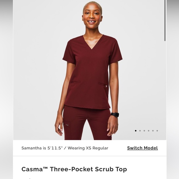 Burgundy FIGS scrub set - Picture 4 of 5